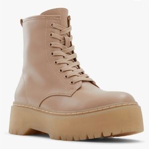Call it Spring Skyler Nude Combat Boots | Women Size 7